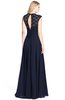 ColsBM Kara Dark Sapphire Modest Fit-n-Flare V-neck Sleeveless Chiffon Floor Length Bridesmaid Dresses