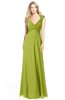 ColsBM Kara Green Oasis Modest Fit-n-Flare V-neck Sleeveless Chiffon Floor Length Bridesmaid Dresses