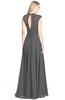 ColsBM Kara Grey Modest Fit-n-Flare V-neck Sleeveless Chiffon Floor Length Bridesmaid Dresses