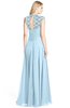 ColsBM Kara Ice Blue Modest Fit-n-Flare V-neck Sleeveless Chiffon Floor Length Bridesmaid Dresses