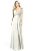ColsBM Kara Ivory Modest Fit-n-Flare V-neck Sleeveless Chiffon Floor Length Bridesmaid Dresses