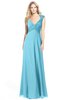 ColsBM Kara Light Blue Modest Fit-n-Flare V-neck Sleeveless Chiffon Floor Length Bridesmaid Dresses