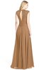 ColsBM Kara Light Brown Modest Fit-n-Flare V-neck Sleeveless Chiffon Floor Length Bridesmaid Dresses