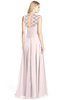 ColsBM Kara Light Pink Modest Fit-n-Flare V-neck Sleeveless Chiffon Floor Length Bridesmaid Dresses