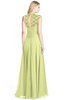 ColsBM Kara Lime Green Modest Fit-n-Flare V-neck Sleeveless Chiffon Floor Length Bridesmaid Dresses