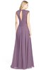 ColsBM Kara Mauve Modest Fit-n-Flare V-neck Sleeveless Chiffon Floor Length Bridesmaid Dresses