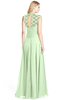 ColsBM Kara Pale Green Modest Fit-n-Flare V-neck Sleeveless Chiffon Floor Length Bridesmaid Dresses