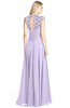 ColsBM Kara Pastel Lilac Modest Fit-n-Flare V-neck Sleeveless Chiffon Floor Length Bridesmaid Dresses