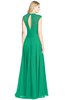 ColsBM Kara Pepper Green Modest Fit-n-Flare V-neck Sleeveless Chiffon Floor Length Bridesmaid Dresses