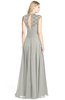 ColsBM Kara Platinum Modest Fit-n-Flare V-neck Sleeveless Chiffon Floor Length Bridesmaid Dresses