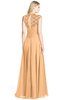 ColsBM Kara Salmon Buff Modest Fit-n-Flare V-neck Sleeveless Chiffon Floor Length Bridesmaid Dresses