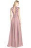 ColsBM Kara Silver Pink Modest Fit-n-Flare V-neck Sleeveless Chiffon Floor Length Bridesmaid Dresses