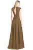 ColsBM Kara Truffle Modest Fit-n-Flare V-neck Sleeveless Chiffon Floor Length Bridesmaid Dresses