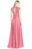 ColsBM Kara Watermelon Modest Fit-n-Flare V-neck Sleeveless Chiffon Floor Length Bridesmaid Dresses