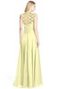 ColsBM Kara Wax Yellow Modest Fit-n-Flare V-neck Sleeveless Chiffon Floor Length Bridesmaid Dresses