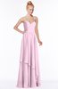 ColsBM Allison Baby Pink Gorgeous Sleeveless Zip up Floor Length Ruching Bridesmaid Dresses