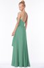 ColsBM Allison Beryl Green Gorgeous Sleeveless Zip up Floor Length Ruching Bridesmaid Dresses