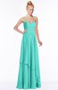 ColsBM Allison Blue Turquoise Gorgeous Sleeveless Zip up Floor Length Ruching Bridesmaid Dresses