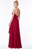 ColsBM Allison Dark Red Gorgeous Sleeveless Zip up Floor Length Ruching Bridesmaid Dresses