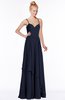 ColsBM Allison Dark Sapphire Gorgeous Sleeveless Zip up Floor Length Ruching Bridesmaid Dresses