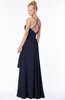 ColsBM Allison Dark Sapphire Gorgeous Sleeveless Zip up Floor Length Ruching Bridesmaid Dresses