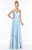 ColsBM Allison Ice Blue Gorgeous Sleeveless Zip up Floor Length Ruching Bridesmaid Dresses