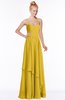 ColsBM Allison Lemon Curry Gorgeous Sleeveless Zip up Floor Length Ruching Bridesmaid Dresses
