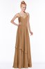 ColsBM Allison Light Brown Gorgeous Sleeveless Zip up Floor Length Ruching Bridesmaid Dresses