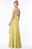 ColsBM Allison Misted Yellow Gorgeous Sleeveless Zip up Floor Length Ruching Bridesmaid Dresses