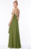 ColsBM Allison Olive Green Gorgeous Sleeveless Zip up Floor Length Ruching Bridesmaid Dresses