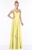 ColsBM Allison Pastel Yellow Gorgeous Sleeveless Zip up Floor Length Ruching Bridesmaid Dresses