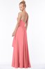 ColsBM Allison Shell Pink Gorgeous Sleeveless Zip up Floor Length Ruching Bridesmaid Dresses