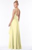 ColsBM Allison Soft Yellow Gorgeous Sleeveless Zip up Floor Length Ruching Bridesmaid Dresses