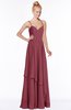 ColsBM Allison Wine Gorgeous Sleeveless Zip up Floor Length Ruching Bridesmaid Dresses