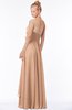 ColsBM Jade Burnt Orange Glamorous Fit-n-Flare Halter Sleeveless Floor Length Bridesmaid Dresses
