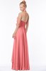 ColsBM Jade Coral Glamorous Fit-n-Flare Halter Sleeveless Floor Length Bridesmaid Dresses