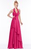 ColsBM Jade Fuschia Glamorous Fit-n-Flare Halter Sleeveless Floor Length Bridesmaid Dresses