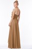 ColsBM Jade Light Brown Glamorous Fit-n-Flare Halter Sleeveless Floor Length Bridesmaid Dresses