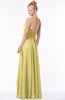 ColsBM Jade Misted Yellow Glamorous Fit-n-Flare Halter Sleeveless Floor Length Bridesmaid Dresses