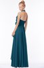ColsBM Jade Moroccan Blue Glamorous Fit-n-Flare Halter Sleeveless Floor Length Bridesmaid Dresses