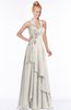 ColsBM Jade Off White Glamorous Fit-n-Flare Halter Sleeveless Floor Length Bridesmaid Dresses