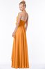 ColsBM Jade Orange Glamorous Fit-n-Flare Halter Sleeveless Floor Length Bridesmaid Dresses