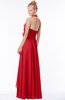 ColsBM Jade Red Glamorous Fit-n-Flare Halter Sleeveless Floor Length Bridesmaid Dresses