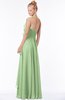 ColsBM Jade Sage Green Glamorous Fit-n-Flare Halter Sleeveless Floor Length Bridesmaid Dresses