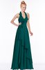 ColsBM Jade Shaded Spruce Glamorous Fit-n-Flare Halter Sleeveless Floor Length Bridesmaid Dresses