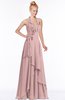 ColsBM Jade Silver Pink Glamorous Fit-n-Flare Halter Sleeveless Floor Length Bridesmaid Dresses