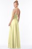 ColsBM Jade Soft Yellow Glamorous Fit-n-Flare Halter Sleeveless Floor Length Bridesmaid Dresses