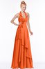 ColsBM Jade Tangerine Glamorous Fit-n-Flare Halter Sleeveless Floor Length Bridesmaid Dresses