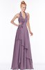 ColsBM Jade Valerian Glamorous Fit-n-Flare Halter Sleeveless Floor Length Bridesmaid Dresses