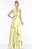 ColsBM Jade Wax Yellow Glamorous Fit-n-Flare Halter Sleeveless Floor Length Bridesmaid Dresses